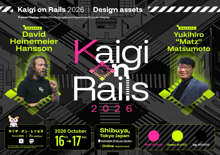 Preview of the Kaigi on Rails 2026 design assets